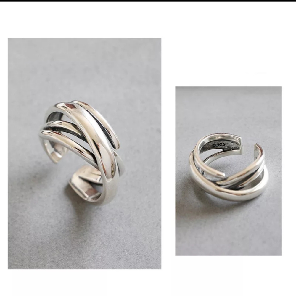 925 Sterling Silver Bohemian Adjustable Ring - Picture 2 of 9